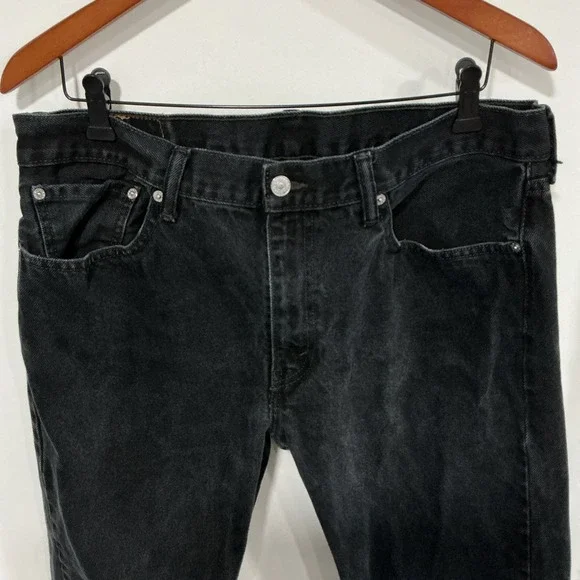 Levi's 505 Men's Regular Fit Jean, 36wx34L - Black, Classic - Picture 7 of 15